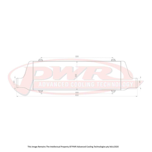 PWR Racer Series Intercooler 600x200x68