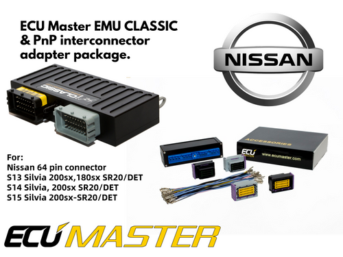 EMU Classic ECU & Harness Adaptor package for Nissan S13/S14/S15 SR20DET SR20 (64PIN)