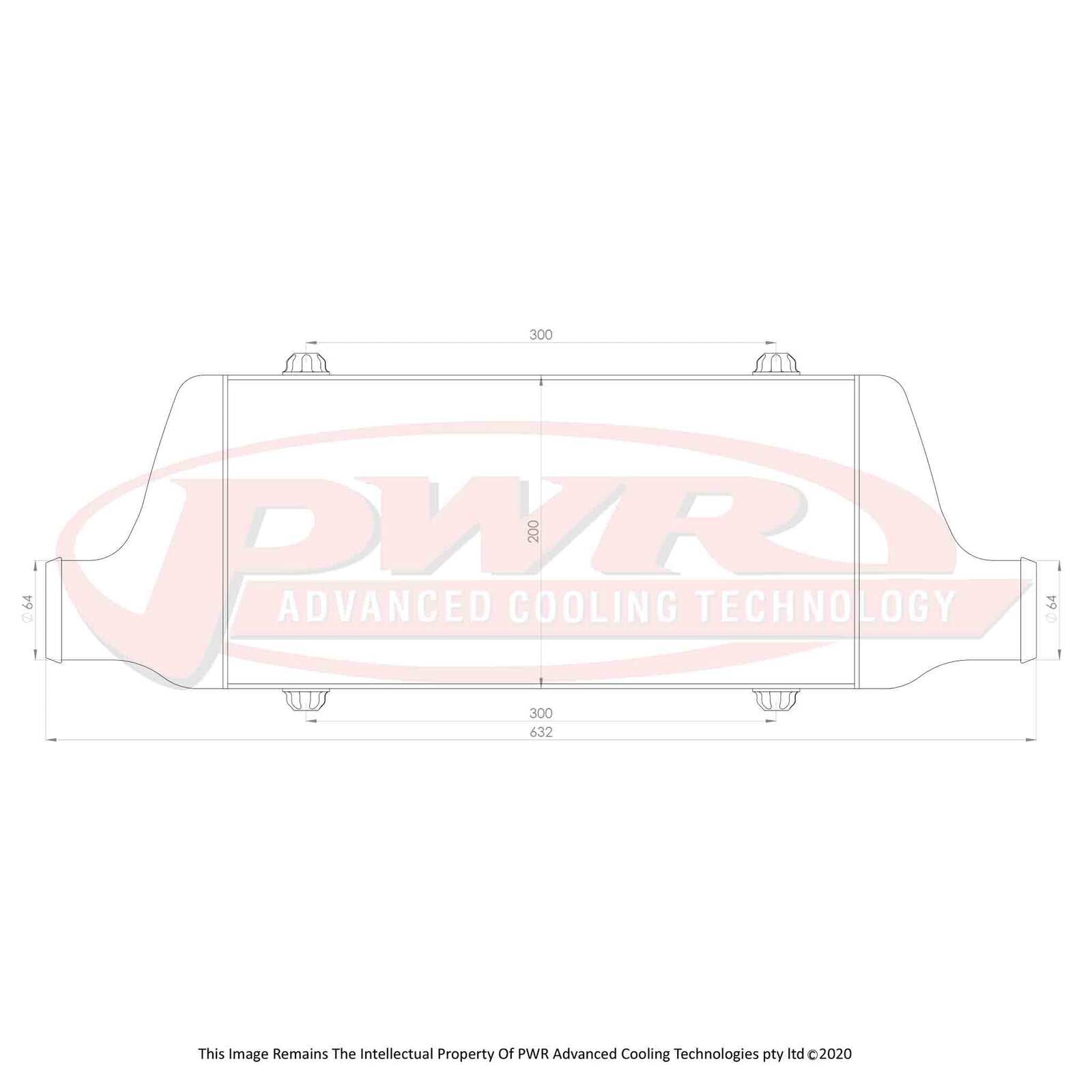 PWR Racer Series Intercooler 400x200x68