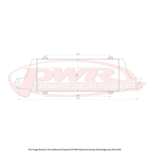 PWR Racer Series Intercooler 500x200x68