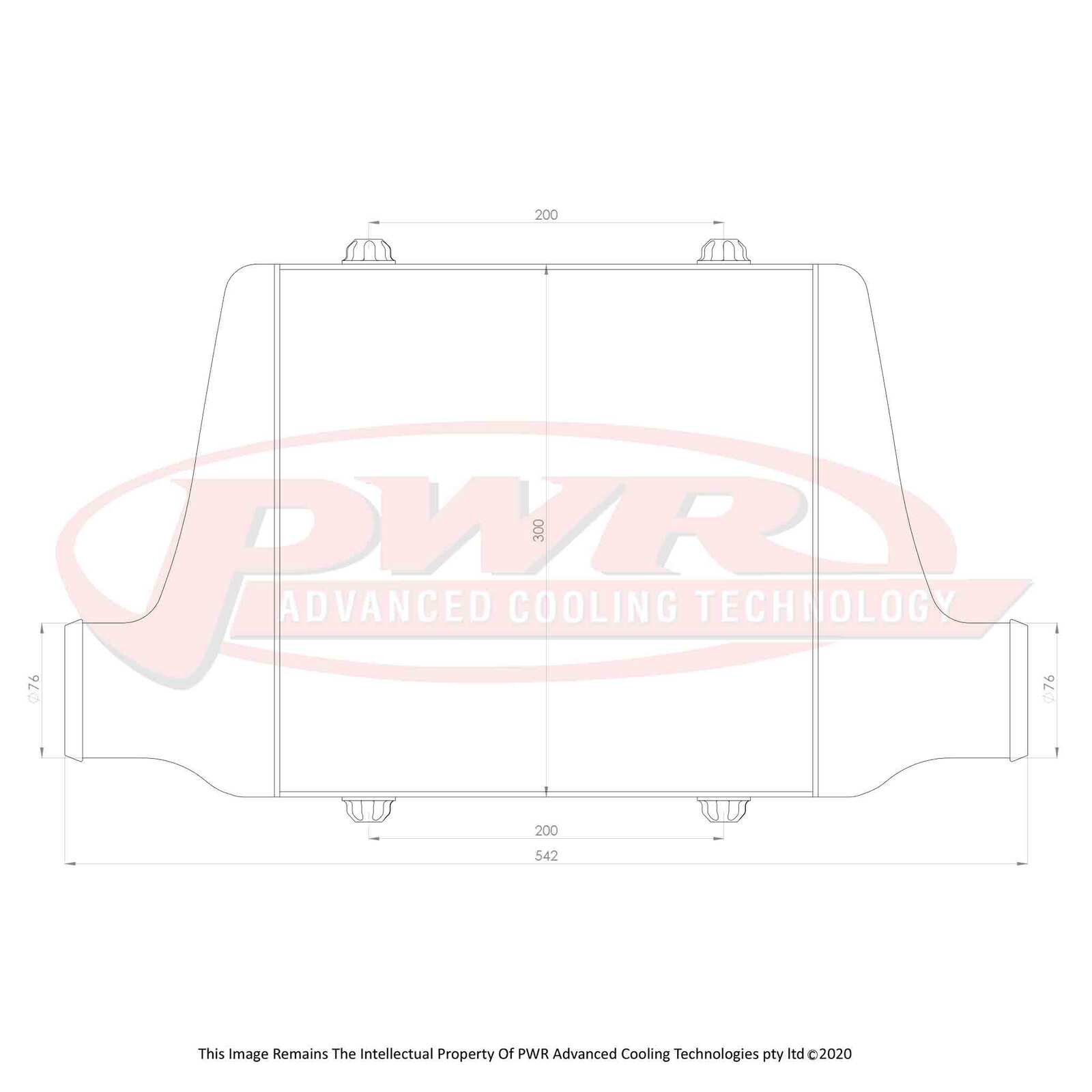 PWR Racer Series Intercooler 300x300x68