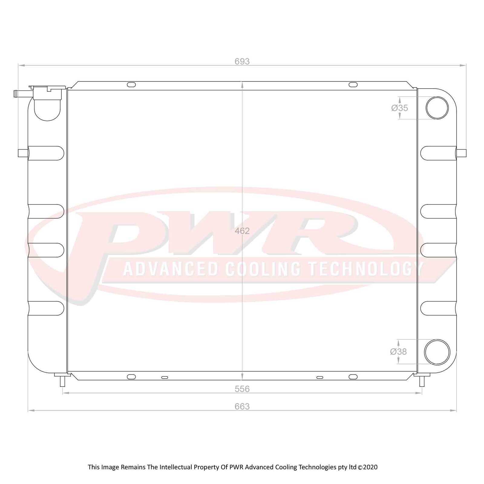 Holden Commodore VL (1986-1988) PWR Radiator