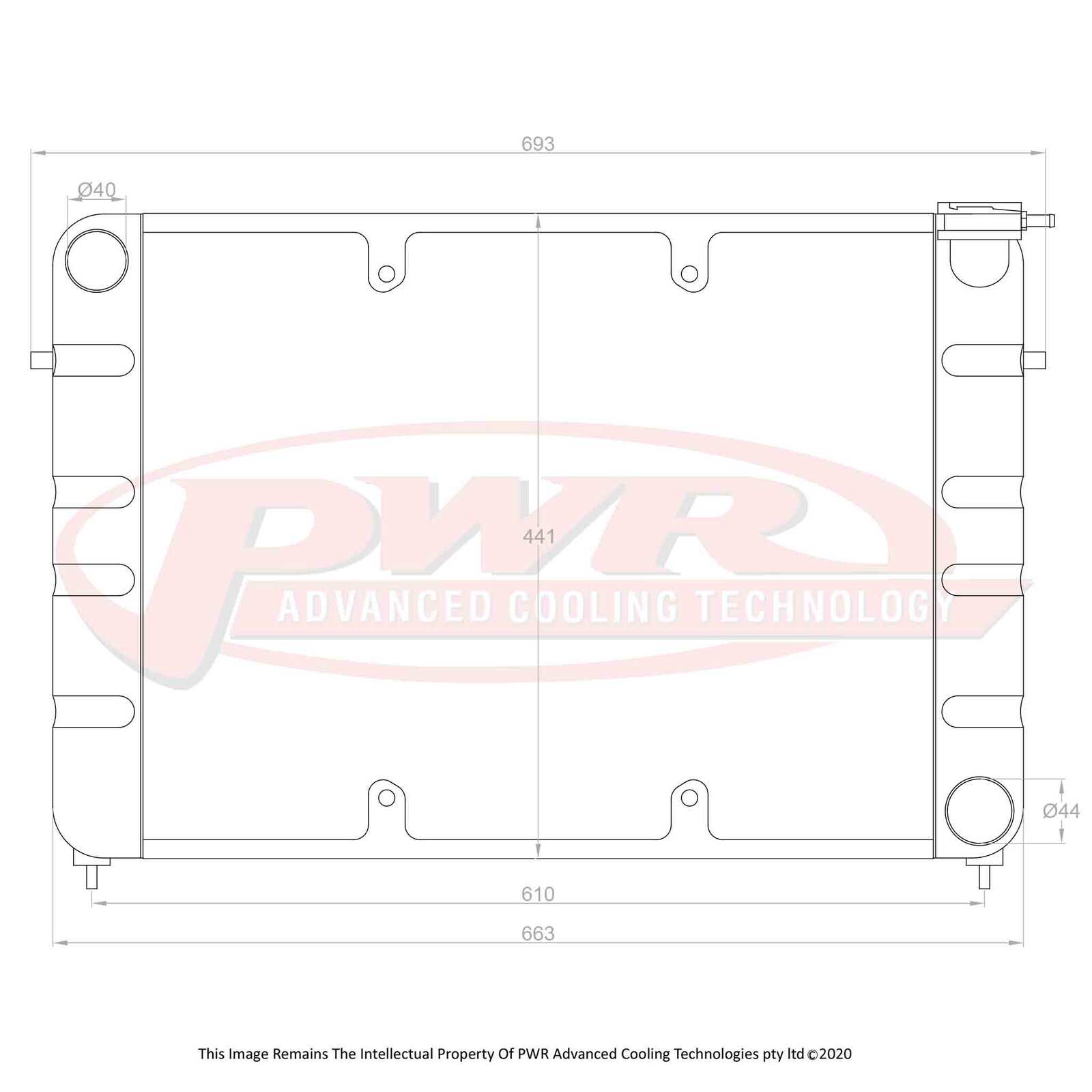 Holden Commodore VP VR VS (1991-2000) PWR Radiator