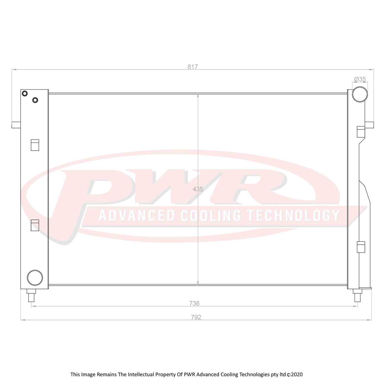 Holden Commodore VY (2002-2004) PWR Radiator