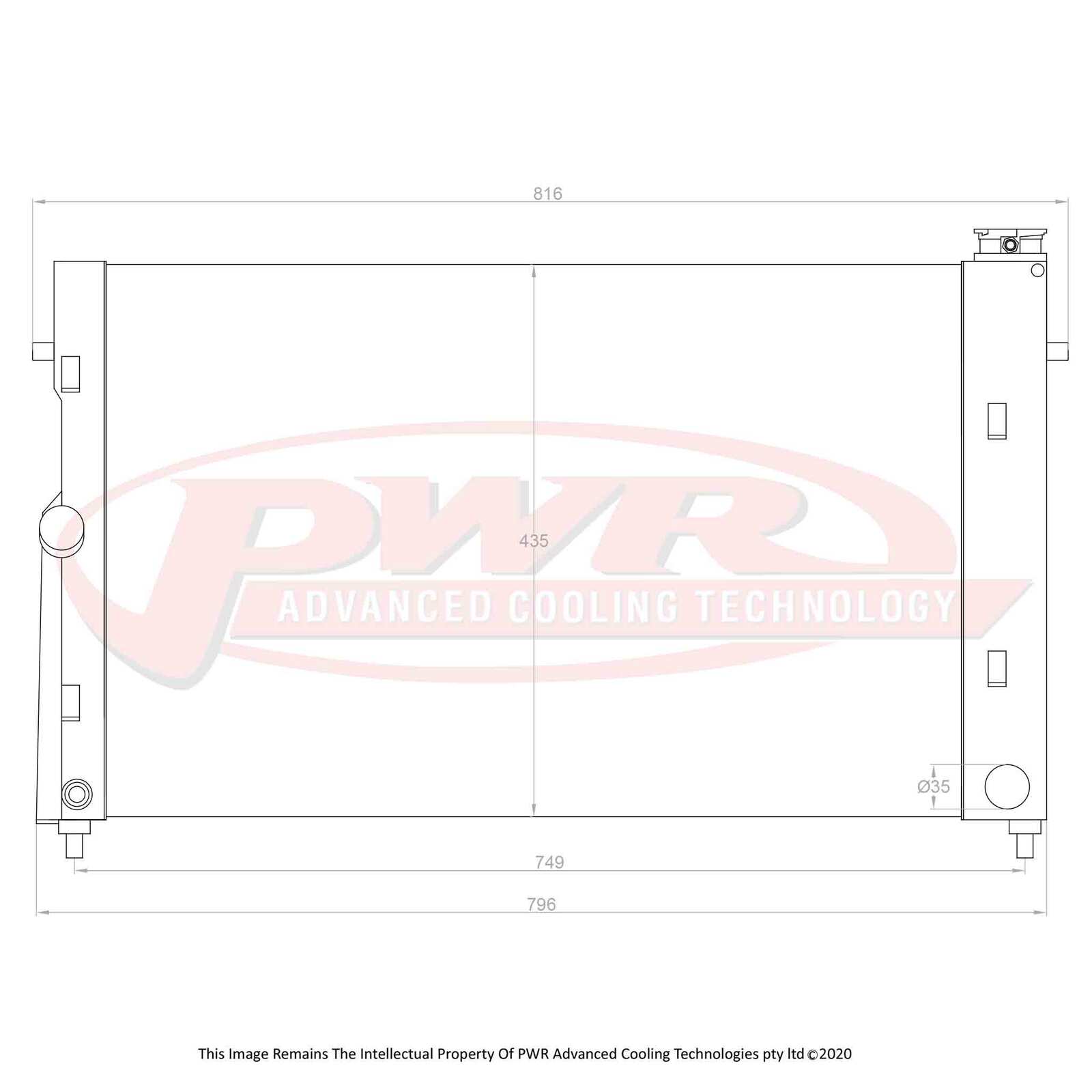 Holden Commodore VZ (2004-2007) PWR Radiator